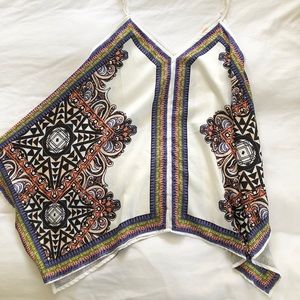 Colorful flowy tank top